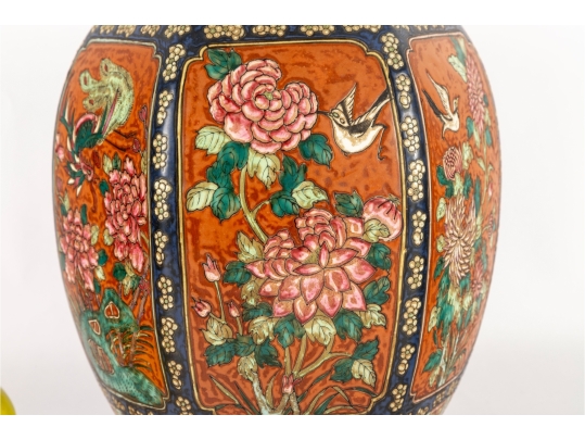 Chinese Famille Verte Ovoid Jar With A Lid
