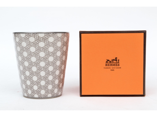 Hermes Candle In Porcelain Holder, Boxed