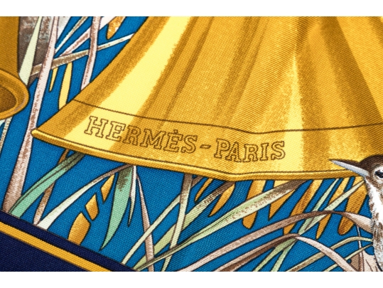 Hermès Fabulous Chasse Au Bois Woodland Scene Silk Scarf