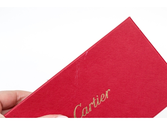 Cartier Black Leather Address Book And Notepad Holder, Boxed