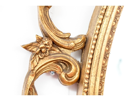 Fabulous Double Form Carved Gilt Wood And Gesso Double Form Mirror