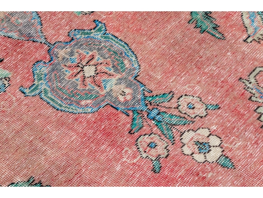 HAND KNOTTED WOOL PERSIAN OVER DYE CARPET, 9-7