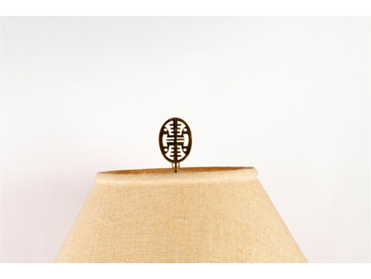 Colorful Floral Porcelain Table Lamp With Shade