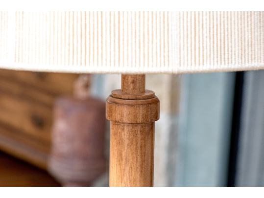 Gorgeous Quality Pair Of Carved Faux Bamboo Wooden Floor Lamps