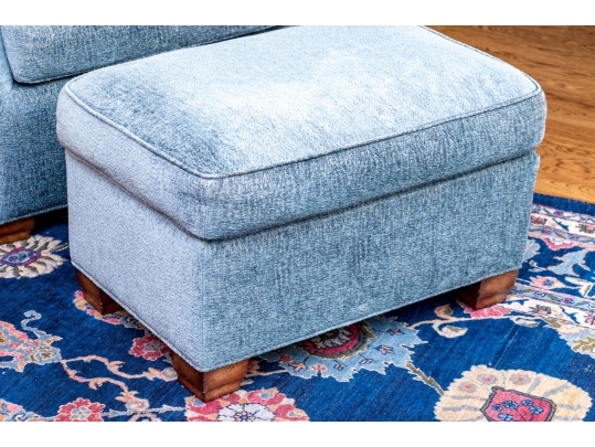 Lewis Mittman Upholstered Armchair With Ottoman