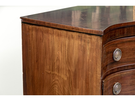 Antique Mahogany Bowfront Chest Of Drawers