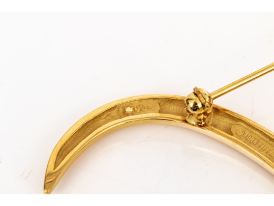 Tiffany & Co. 18k Yellow Gold Paloma Picasso Iconic Jumbo Graffiti Squiggle Brooch, With Box
