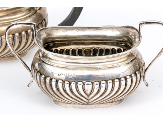 Antique English Georgian Style Sterling Silver Tea Service 35.56 Gross Ozt.
