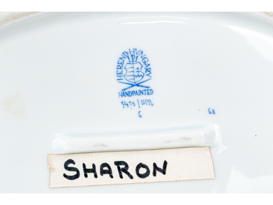 Rare Herend Hungary Hand-Painted Reticulated Porcelain Basket, Fruit & Floral (BFR) Pattern