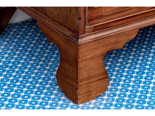 Antique Federal Mahogany Inlaid Linen Press