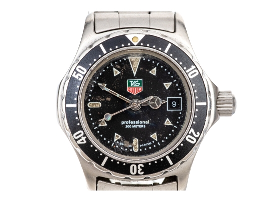Tag Heuer 27MM Steel 973.008, Black Dial On Bracelet 