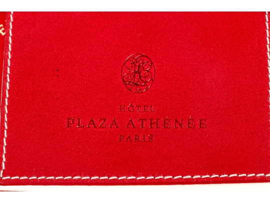 Vintage Hotel Plaza Athenee Paris Leather Covered Notebook, Boxed, New