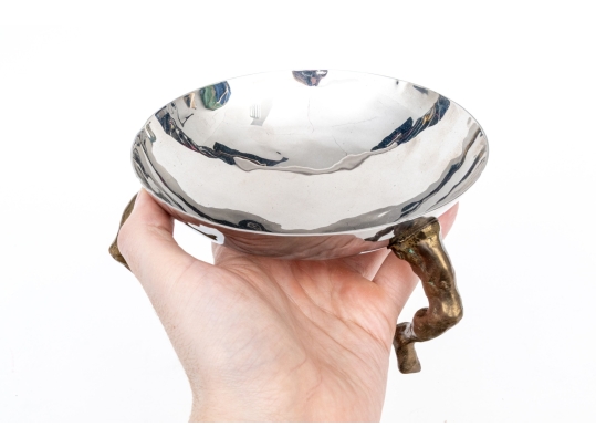 Michael Aram Stainless Bowl On Human Form Legs