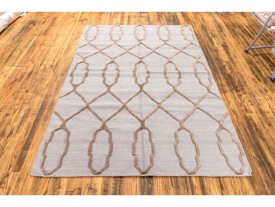 Hand Woven Wool 'Adler' Carpet, 7'-8 1/2