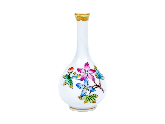 Herend Hand Painted Queen Victoria Pattern Bud Vase