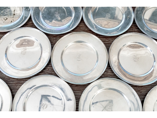 Twelve International Silver Co. Sterling Silver Bread And Butter Plates, 22.095 Ozt.