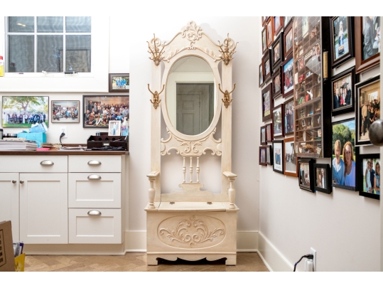 Victorian Style Hall Tree Storage Bench