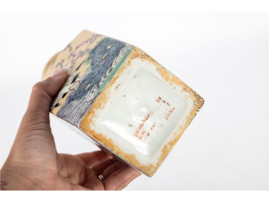 Decorative Chinese Porcelain Vase With Cranes And Blossoms