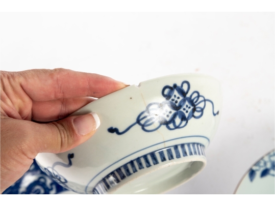 Group Of Four Blue And White Porcelain Plates