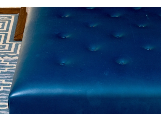 Oversized Leather Upholstered Ottoman