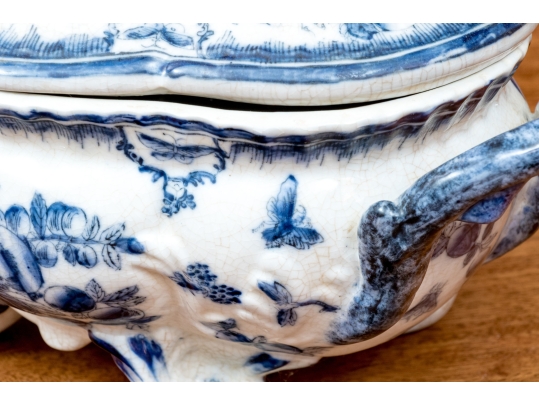 Decorative Twin Handled And Footed Vegetable Tureen With Lid