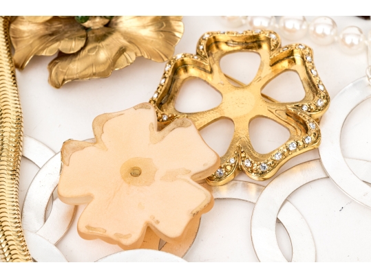 Collection Of Assorted Fashion And Costume Jewelry Pieces, Including Lee Angel And Monet