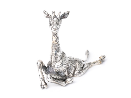 Buccellati Sterling Silver Miniature Lovable Reclining Giraffe, Retail $1,000