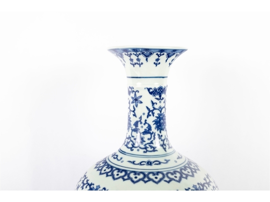 Chinese Blue And White Porcelain Bottle Vase