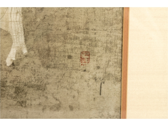 Framed Print “Tribute Horses” After Yuan Dynasty Painting