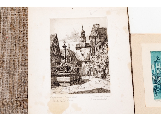 Vintage 1973-74 DDR Portfolio Of Prints Along With A Collection Of Other Prints