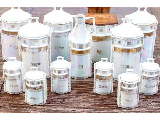 Collection Of German Lustreware Kitchen Ceramic Vessels