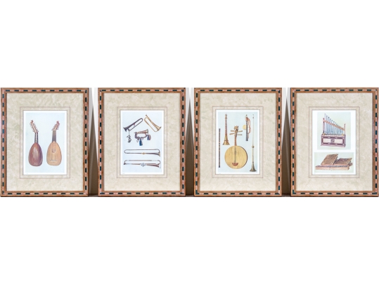 Set Of Eight Decorative Prints Of Instruments