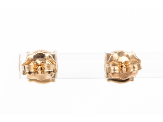 Effy 14k Yellow Gold Pretty Diamond Cluster Earrings, App. 0.50 TCW