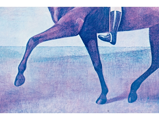 After Paul Davis Framed Vintage Horse Show Poster, Hamptons Classic 1978 