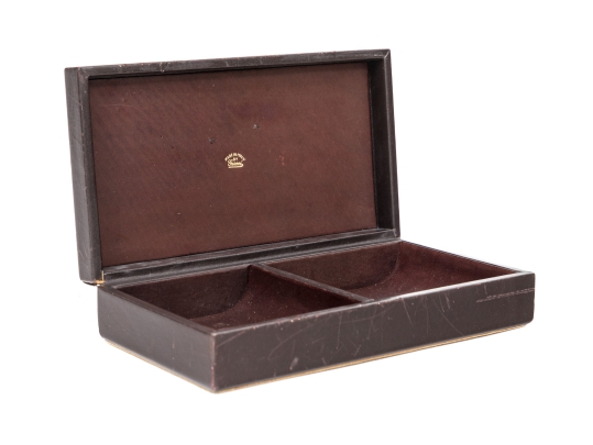 Gucci Handsome Vintage Brown Leather Trinket Box