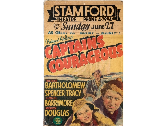 Collection Of Seven 1930's Stamford Theatre Movie Posters And  A 1953 Movie Poster