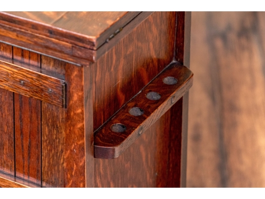 Antique Arts & Crafts Oak Cellarette