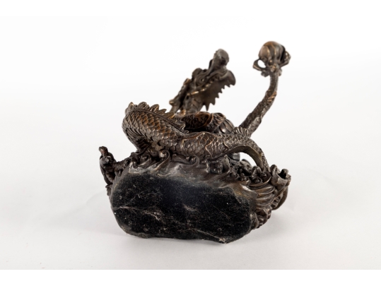 Chinese Bronze Dragon Sculpture