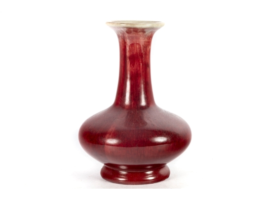 Antique Oxblood Glazed Porcelain Vase 