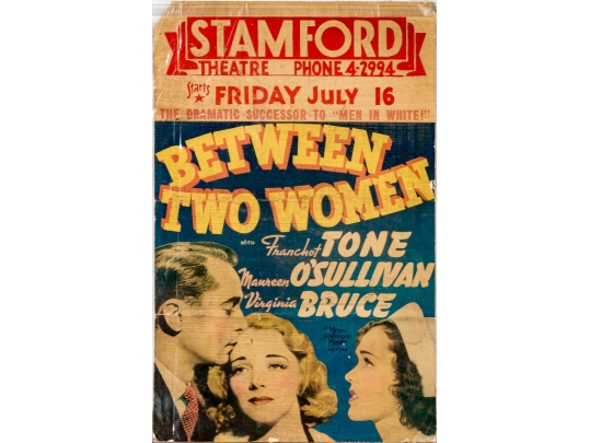 Collection Of Seven 1930's Stamford Theatre Movie Posters And  A 1953 Movie Poster