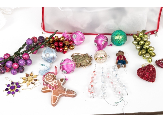 Collection Of Approximqtely Fifty Holiday Ornaments, Pot Luck