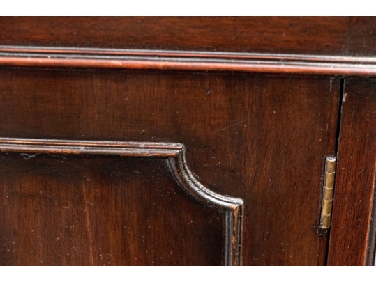 Antique Glass Top End Table