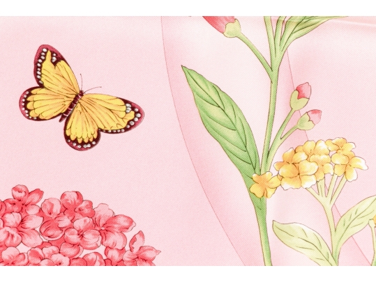 Salvatore Ferragamo Pink Silk Scarf, Original Packaging