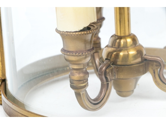 Quality Brass Three Light Cieling Mounted Chandlier