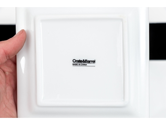 Set Of Twelve Crate & Barrel Square Bread And Butter Plates