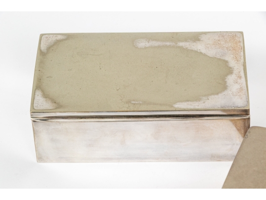 Collection Of Five Vintage Silverplate Humidors