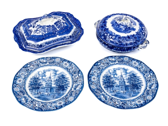 Collection Of English Blue And White Transferware