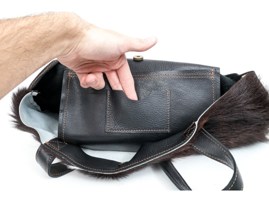 Wasem, Made By Miriam DeMuth Brown Leather Hobo Bag