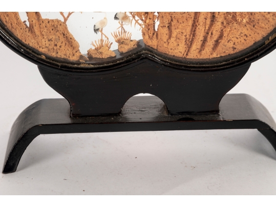 Chinese Cork Diorama Landscape Scene In Display