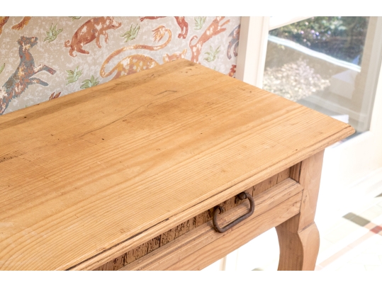 Rustic Pine Hall Console Table